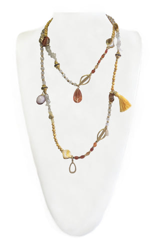 Yellow Multi Bead Necklace