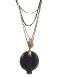 Black Circle Pendant
