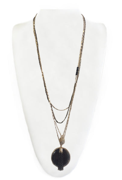 Black Circle Pendant