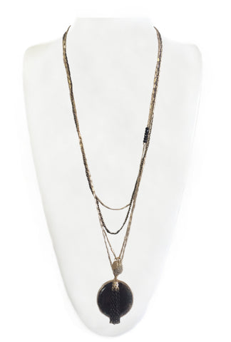 Black Circle Pendant