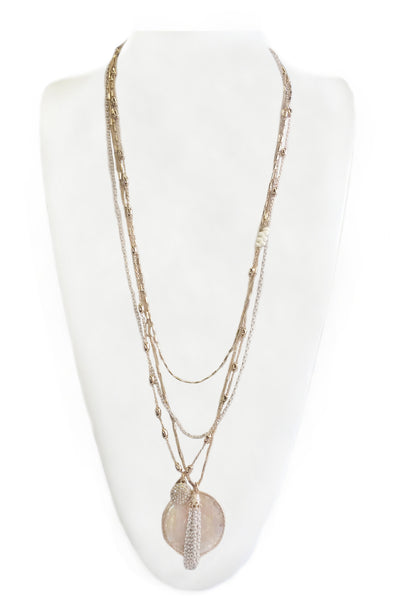 White Circle Pendant
