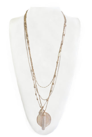 White Circle Pendant
