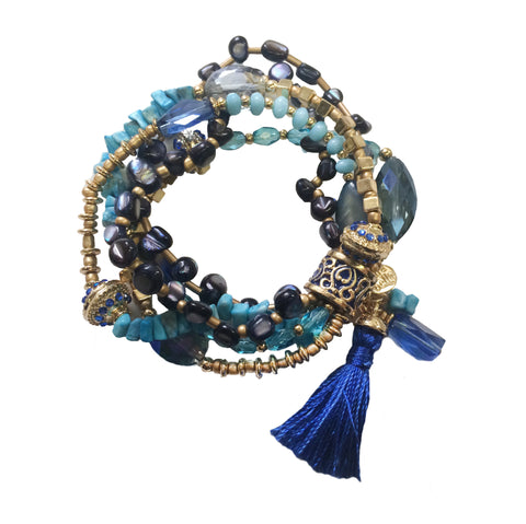 Blue Bead Bracelet