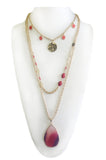 Three Tier Gypsy Pink Pendant
